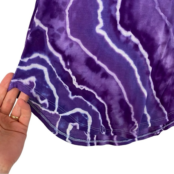 ATM Geode Tie Dye Tank Top Womens Size XS Purple Anthony Thomas Melillo Shirt - Picture 4 of 11